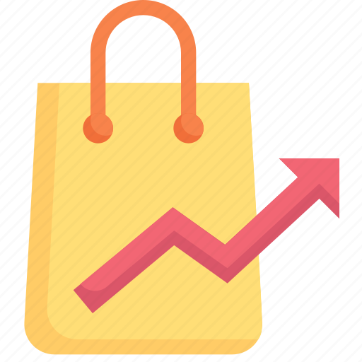 Marketing, growth, business, promotion, shopping bag, analytic, buy icon - Download on Iconfinder
