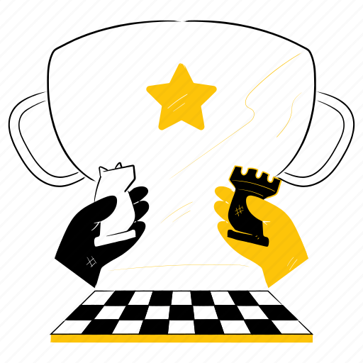 Business, achievements, trophy, award, reward, winner, chess illustration - Download on Iconfinder