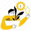 business, finance, increase, money, growth, grow, interest, profit, plant, bank, investment 