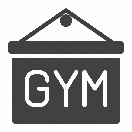 Gym, sign, hanging, frame icon - Download on Iconfinder