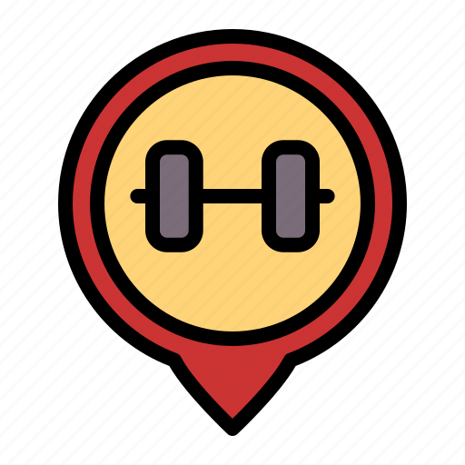 Gym, center, location, mark, sport icon - Download on Iconfinder
