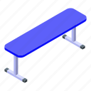 bench, cartoon, gym, house, isometric, person, sport