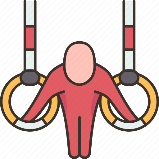 Rings, still, artistic, gymnastics, performance icon - Download on Iconfinder
