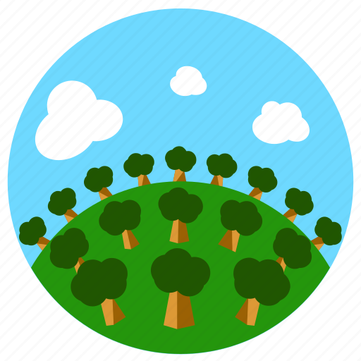 Forest, green, nature, rain, trees icon - Download on Iconfinder
