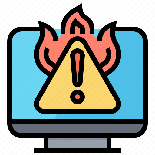 Computer, dangerous, emergency, virus, warning icon - Download on Iconfinder