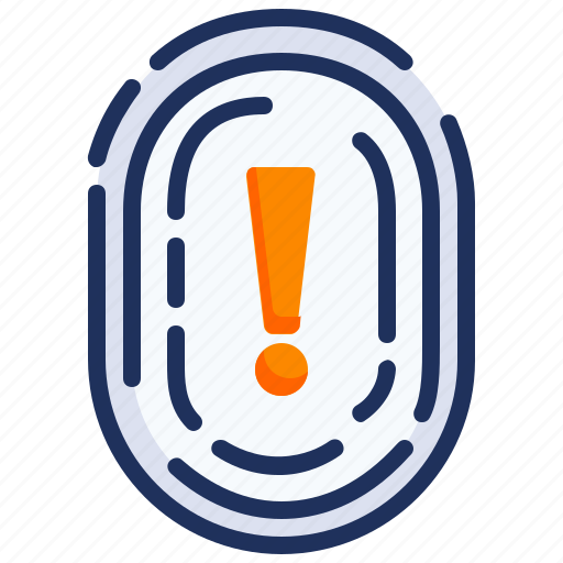 Error, fingerprint, hacked, warning icon - Download on Iconfinder