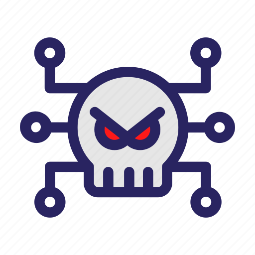 Connection, hacker, skull, link, network icon - Download on Iconfinder