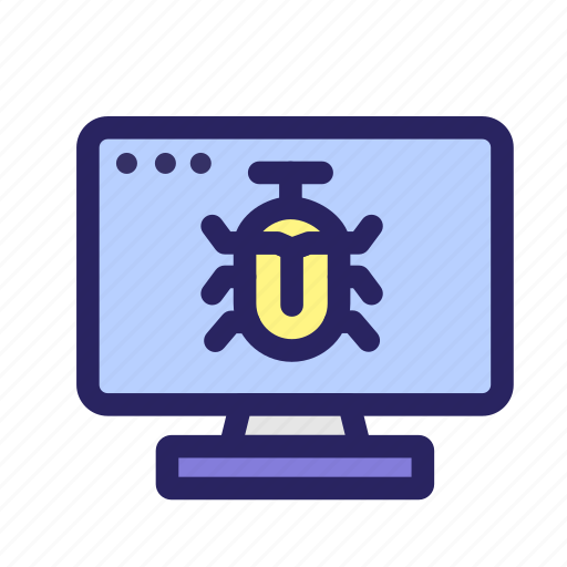 Bug, eror, hacker, monitor icon - Download on Iconfinder