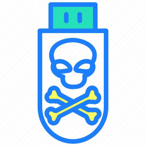 Danger, hack, hacking, pendrive, security, warning icon - Download on Iconfinder