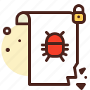 bug, document, file, insect, insecure, virus 