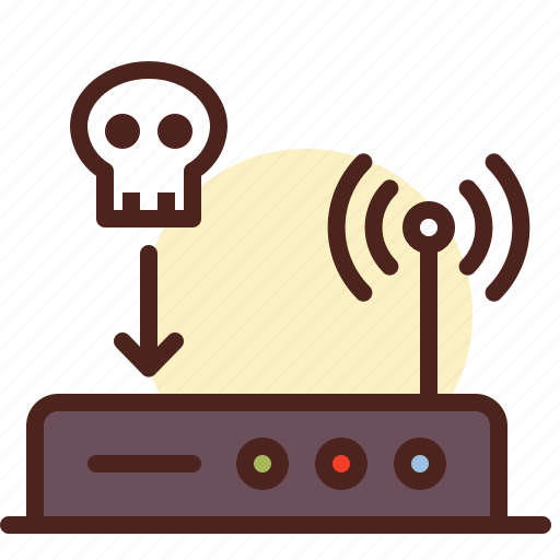 Death, internet, network, skull, wifi icon - Download on Iconfinder