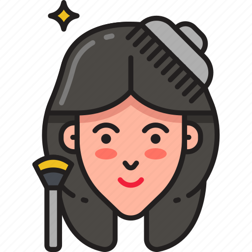 Female, cosmetic, haircut, hairdressing, hairstyle, makeup, styling icon - Download on Iconfinder