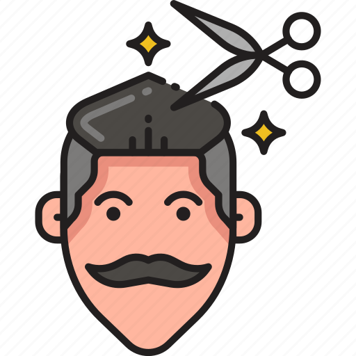 Cut, hair, barber, grooming, haircut, man, salon icon - Download on Iconfinder