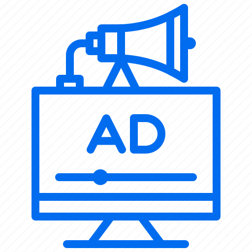 Ad, advertising, computer, marketing, megaphone, video icon - Download on Iconfinder