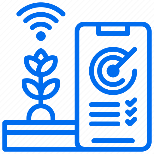 Agriculture, growth, internet, performance, phone, plant, wifi icon - Download on Iconfinder