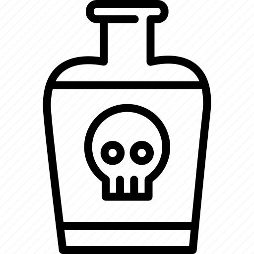 Bottle, danger, mixture, poison, potion, skull icon - Download on Iconfinder