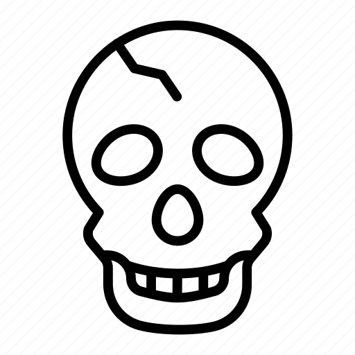 Skull, death, mortality, buried, fragment, cranium, scary icon - Download on Iconfinder
