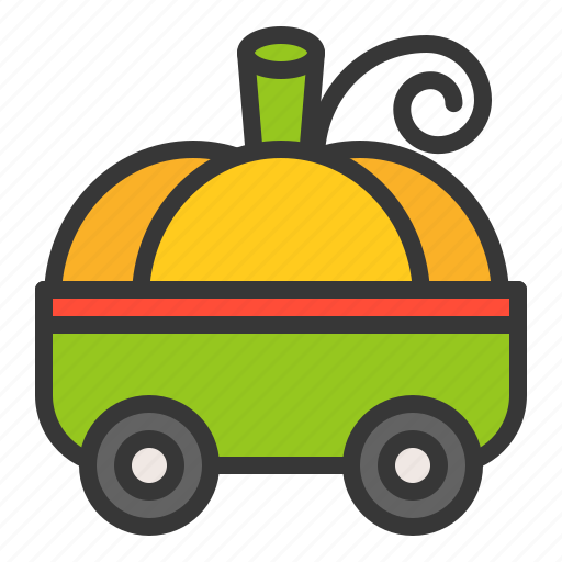 Carriage, halloween, pumpkin, pumpkin carriage, pumpkin coach, transport, vehicle icon - Download on Iconfinder