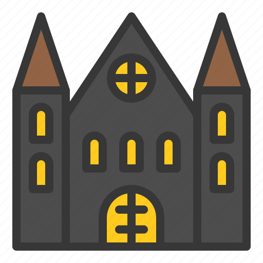 Castle, halloween, haunted house, horror, scary, spooky icon - Download on Iconfinder