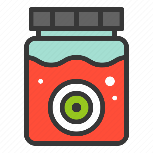 Eyeball, eyeball in bottle, halloween, horror, scary, spooky icon - Download on Iconfinder