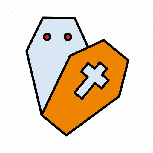 Coffin, cross, death, funeral, halloween icon - Download on Iconfinder