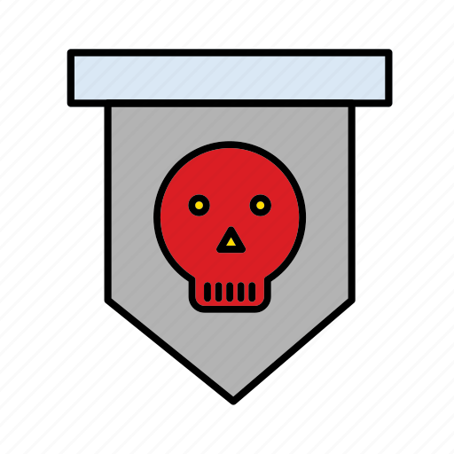 Flag, halloween, scary, skull, spooky, team icon - Download on Iconfinder
