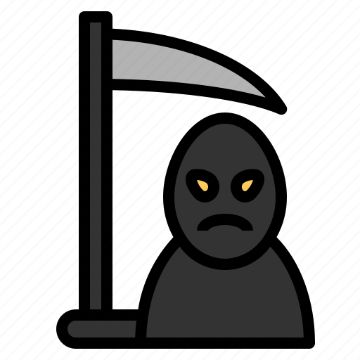 Death, grim, halloween, horror, reaper, scythe, spooky icon - Download on Iconfinder