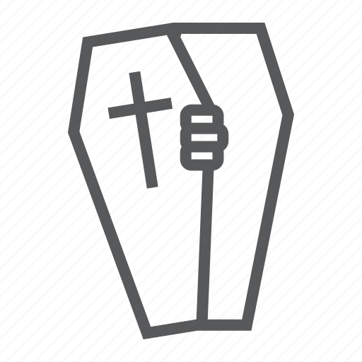 Coffin, cross, death, funeral, grave, halloween, horror icon - Download on Iconfinder