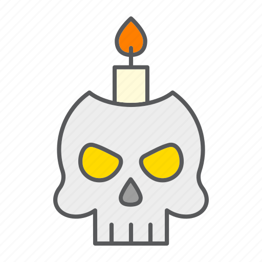 Candle, halloween, horror, scary, skull, spooky icon - Download on Iconfinder
