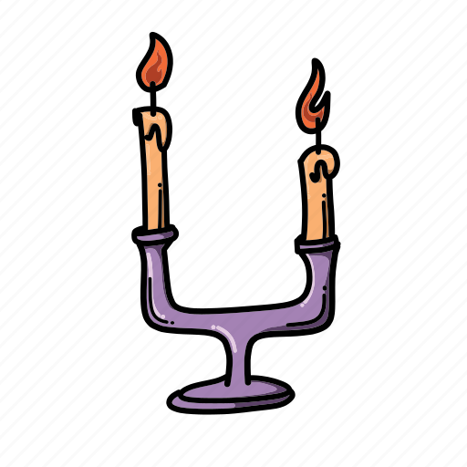 Candle, halloween, holder, horror, party icon - Download on Iconfinder