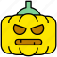 angry, halloween, horror, pumpkin, scary, vegetable 