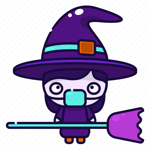 Avatar, broom, character, costume, halloween, mask, witch icon - Download on Iconfinder