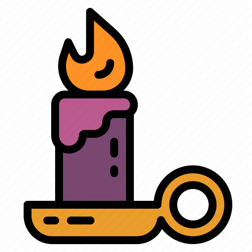 Candle, decoration, light, flame, halloween icon - Download on Iconfinder
