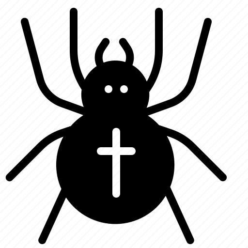 Bug, horror, holiday, insect, cross, spider icon - Download on Iconfinder
