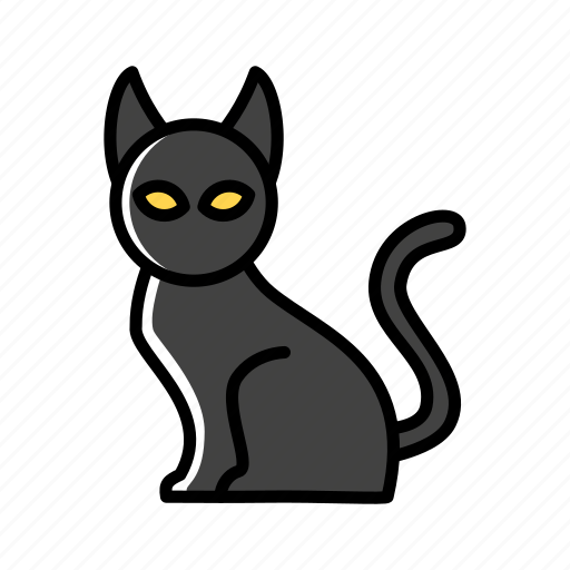 Pet, black, kitten, cat, mammal, kitty, animal icon - Download on Iconfinder