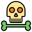 skull, skeleton, halloween, death, dangerous, bone 