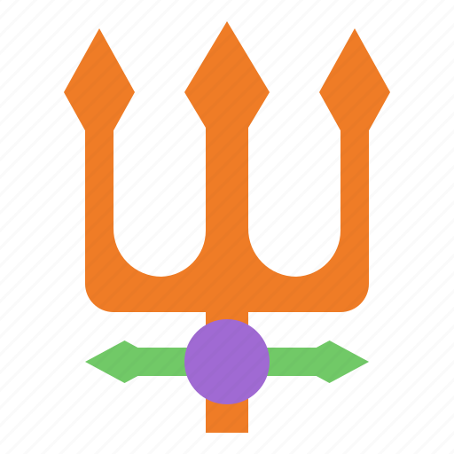 Trident, weapon, halloween, shiva, poseidon icon - Download on Iconfinder