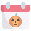 calendar, halloween, date, schedule, event, scary, horror 