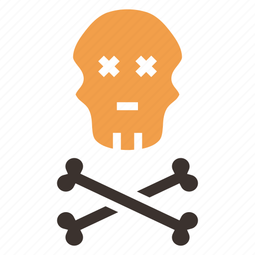 Bones, caution, danger, skull, crossbones, jolly roger, pirate icon - Download on Iconfinder