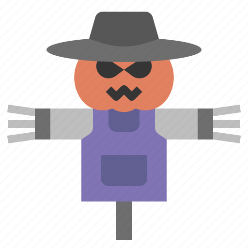 Scarecrow, halloween, harvest, farming, agriculture, looming straw man, farm scarecrow icon - Download on Iconfinder