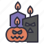 halloween, decoration, light, candle, halloween candle, halloween party 
