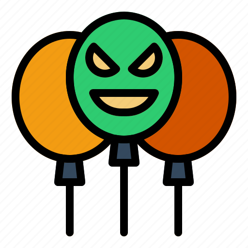 Halloween, ballon, scary, horror, monster, evil icon - Download on Iconfinder