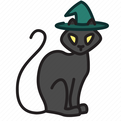 Animal, cat, cat hat, halloween, pet, scary, animals icon - Download on Iconfinder