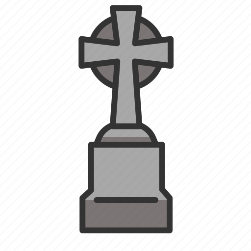 Cross, death, grave, halloween, horror, spooky, tombstone icon - Download on Iconfinder
