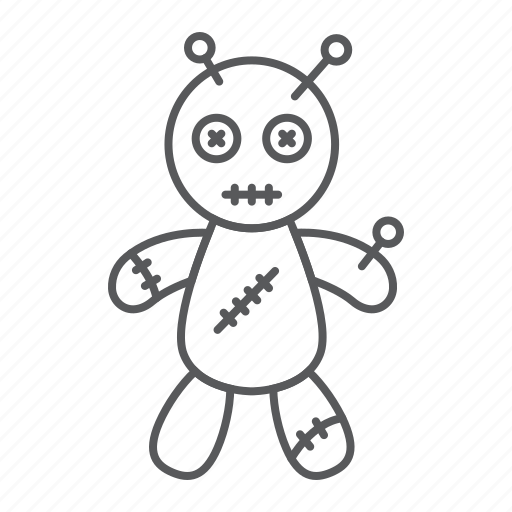 Voodoo, doll, halloween, dead, pain, needle, toy icon - Download on Iconfinder