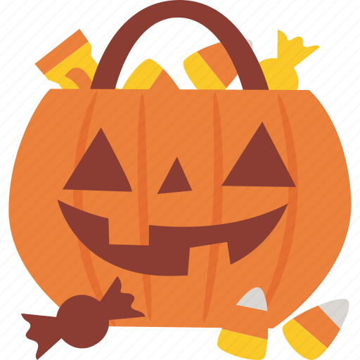 Trick, or, treat, pumpkin, bowl, bucket, halloween icon - Download on Iconfinder