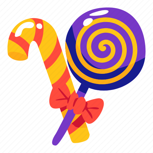 Candy, lollipop, scarry, halloween, stickers, sticker illustration - Download on Iconfinder