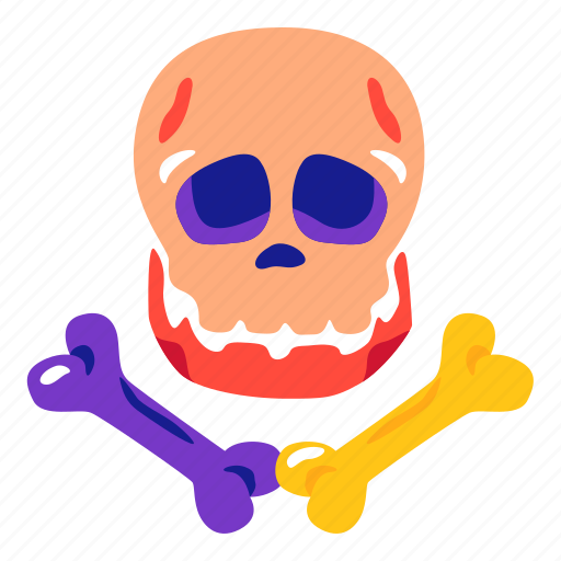 Skull, dracula, horror, scarry, halloween, stickers, sticker illustration - Download on Iconfinder
