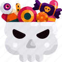 candies, candy, skull, halloween, sweet, horror, spooky, scary