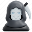 reaper, halloween, death, ghost, hunter, scary, sickle, 3d 
